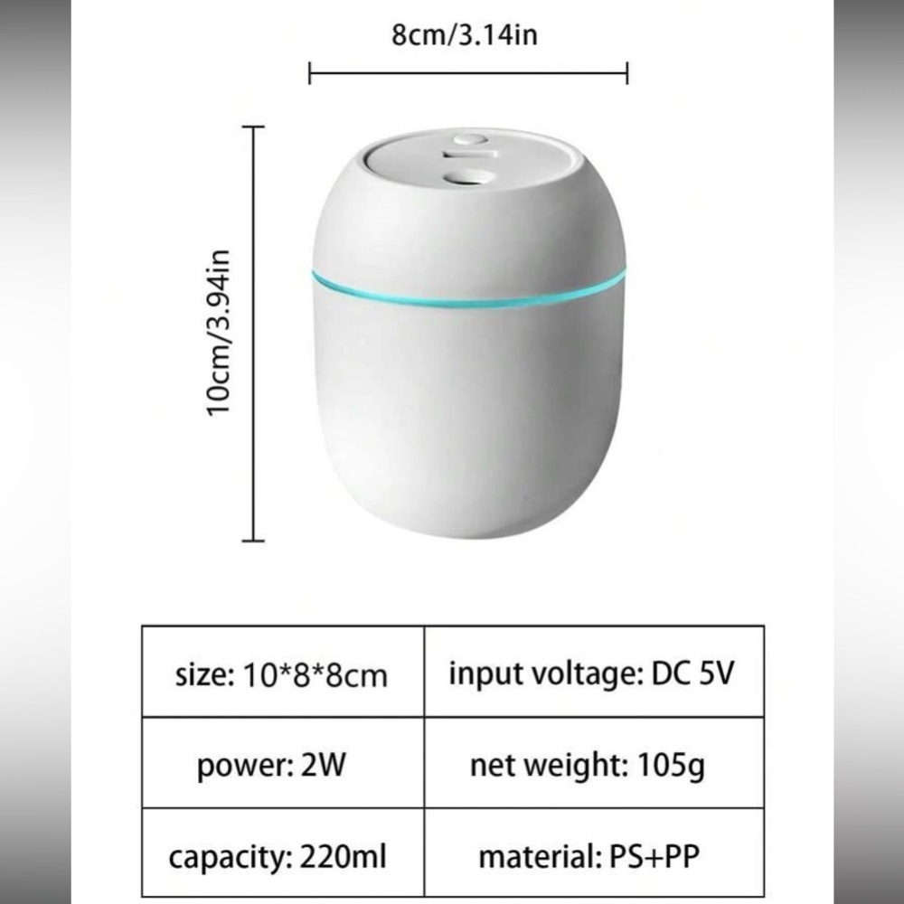 1pc Mini 220ml USB Car Humidifier - Picture 4 of 8